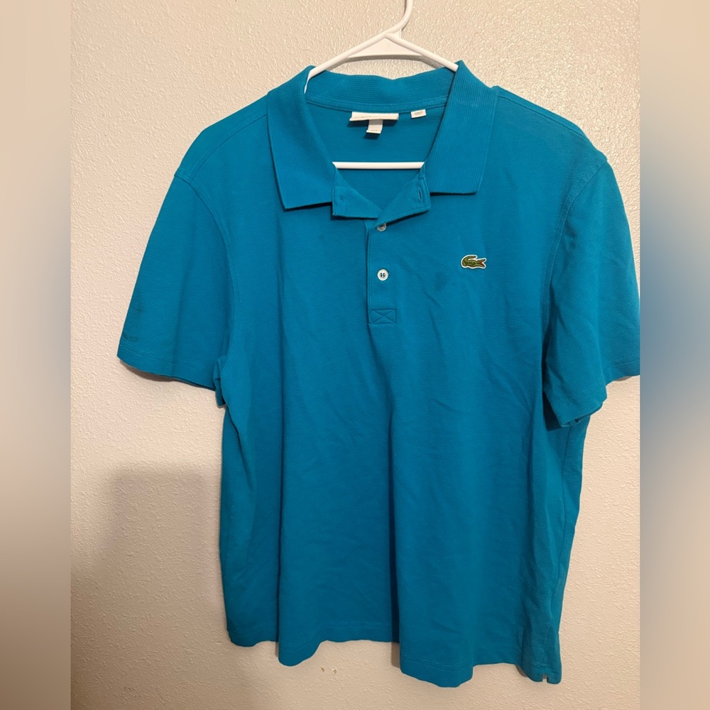 Lacoste Men's Bright Teal Short Sleeve Polo